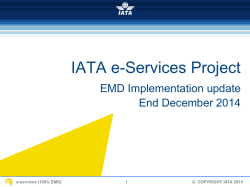 IATA e-services Project Update final