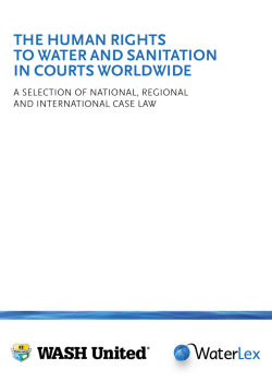 the human rights to water and sanitation in courts