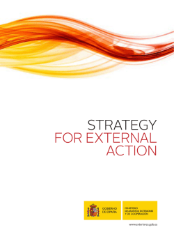 STRATEGY FOR EXTERNAL ACTION