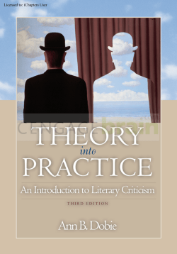Theory into Practice: An Introduction to Literary