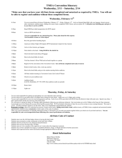 TMEA Convention Student Itinerary