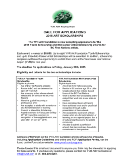 yvraf- call for scholarship applications 2015 final