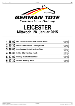 LEICESTER - German Tote