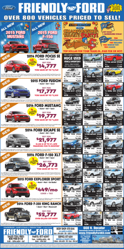 OVER 800 VEHICLES PRICED TO SELL!