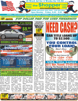PDF Version - Roswell Shopper classified ads