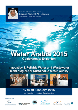 Water Arabia 2015 - Saudi Arabian Water Environment Association