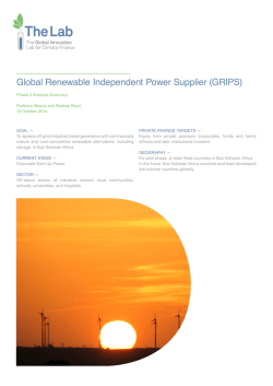 Global Renewable Independent Power Supplier