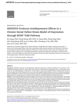 SKF83959 Produces Antidepressant Effects in a Chronic Social