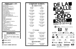 Job Expo Feb. 2-6, 2015 - De La Salle University