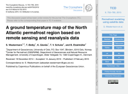 Permafrost modeling using satellite data