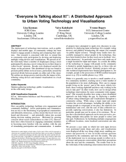 A Distributed Approach to Urban Voting Technology and