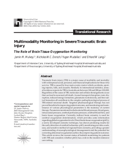 Multimodality Monitoring in Severe Traumatic Brain