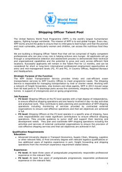 Shipping Officer Talent Pool