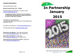 In Partnership January 2015 - West Swindon and Lydiard Tregoz