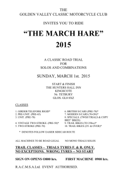 “THE MARCH HARE” 2015 - Golden Valley Classic Motorcycle Club