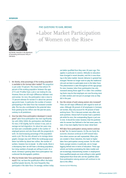 Labor Market Participation of Women on the Rise «