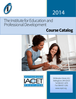 Download Catalog - The Institute for Education and Professional