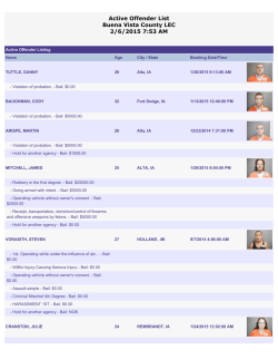 Active Offender Report - Buena Vista County Jail Iowa Inmate Search