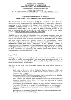 Procurement-PDA - Philippine Rural Development Program