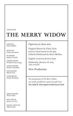 January 28: The Merry Widow