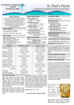 Parish Bulletin - Click here forour home page