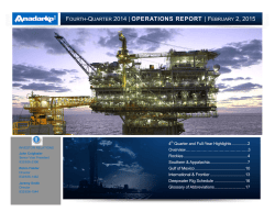 Operations Report - Anadarko Petroleum Corporation