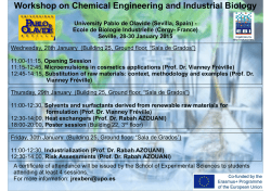 Workshop on Chemical Engineering and Industrial Biology