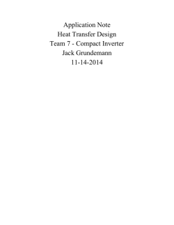 Application Note Heat Transfer Design Team 7 Compact Inverter