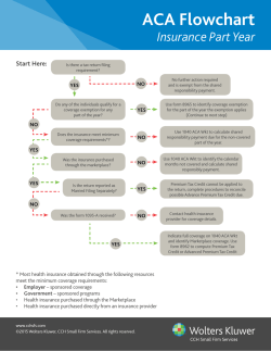 ACA Flowchart - CCH Small Firm Services