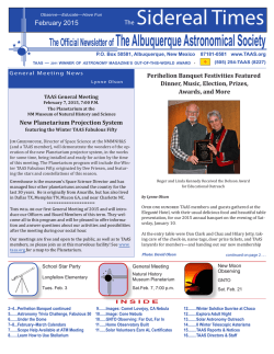 February 2015 - The Albuquerque Astronomical Society