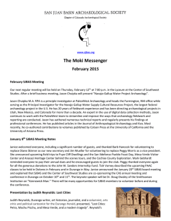 The Moki Messenger - San Juan Basin Archaeological Society