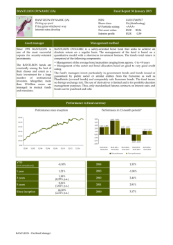 Fund Report 30 January 2015 BANTLEON DYNAMIC (IA