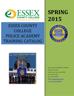 Course Training Catalog (Spring 2015)