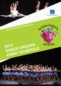 dance groups schedule - brisbaneeisteddfod.org.au