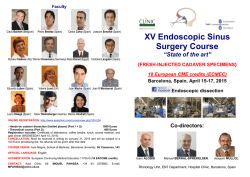 XV Endoscopic Sinus Surgery Course “State of the art”