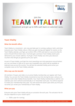 Team Vitality benefit guide