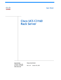Cisco UCS C3160 Dense Storage Rack Server Spec Sheet