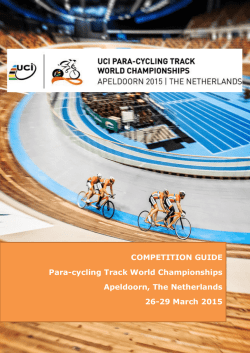 COMPETITION GUIDE Para-cycling Track World