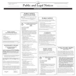 Public and Legal Notices