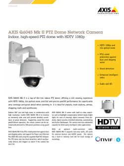 AXIS Q6045 Mk II PTZ Dome Network Camera