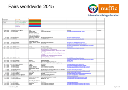 Fairs worldwide 2015