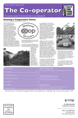 Read The Co-operator February 2015 - East End Food Co-op