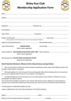 Bisley Gun Club Membership Application Form
