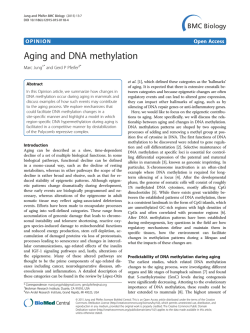 Aging and DNA methylation