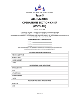 Operations Section Chief - Type 3 - All