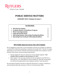 PUBLIC SERVICE MATTERS - Rutgers School of Law