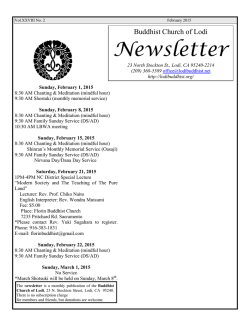 English Newsletter - Buddhist Church of Lodi