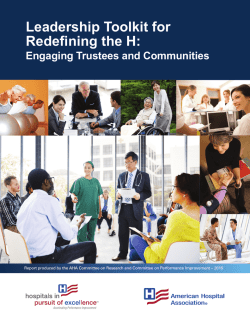 Redefining the H Report w - American Hospital Association