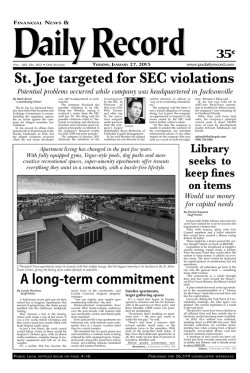 St. Joe targeted for SEC violations