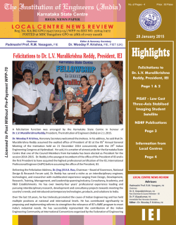 News Letter Jan 15 - Institute of Engineers (India)